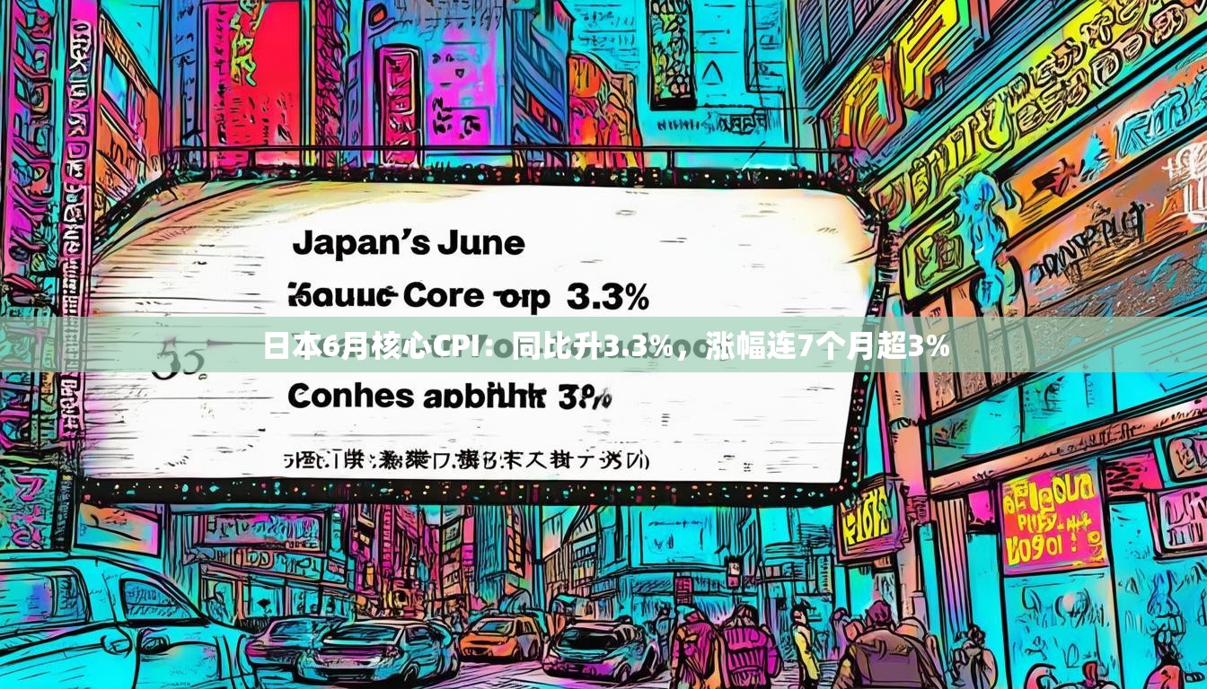 日本6月核心CPI：同比升3.3%，涨幅连7个月超3%