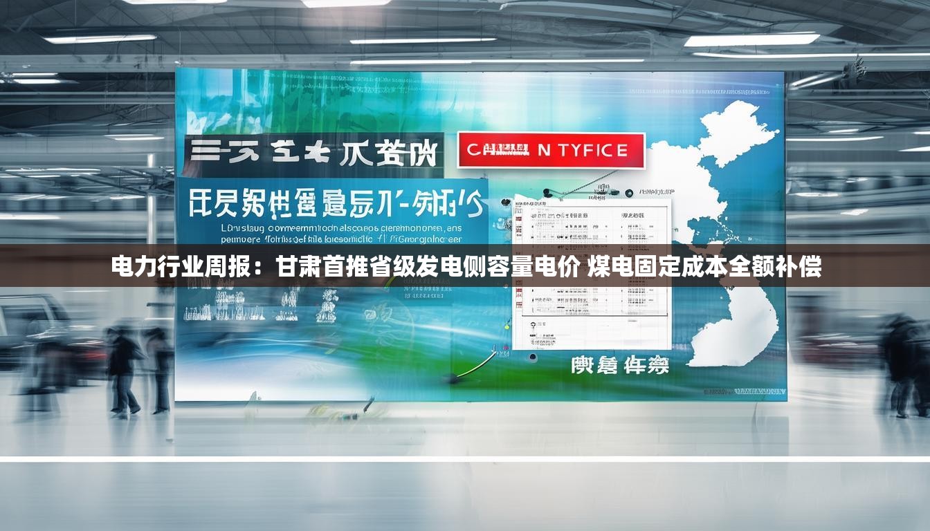 电力行业周报：甘肃首推省级发电侧容量电价 煤电固定成本全额补偿